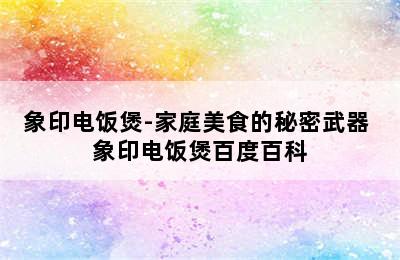 象印电饭煲-家庭美食的秘密武器 象印电饭煲百度百科